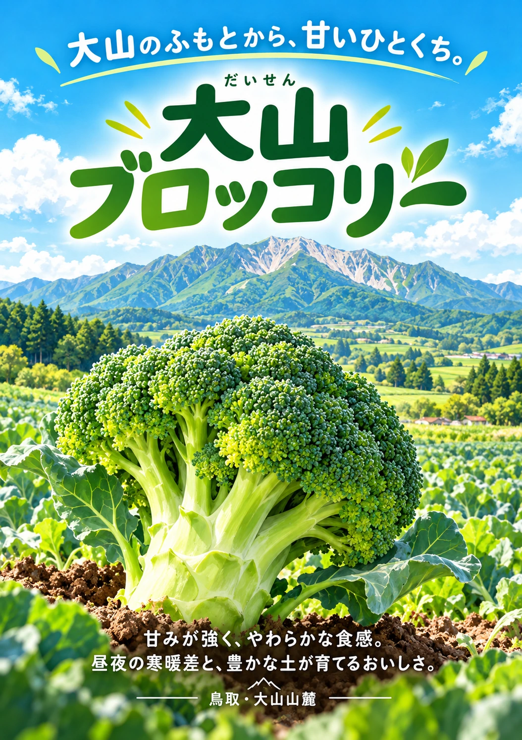大山ブロッコリーの自主制作チラシ
